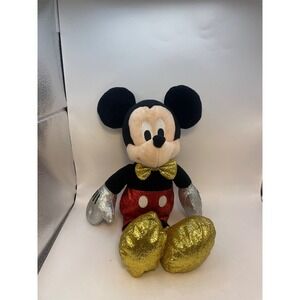 Ty Sparkle Disney Mickey Mouse Shiny Plush Stuffed Animal 8" EUC